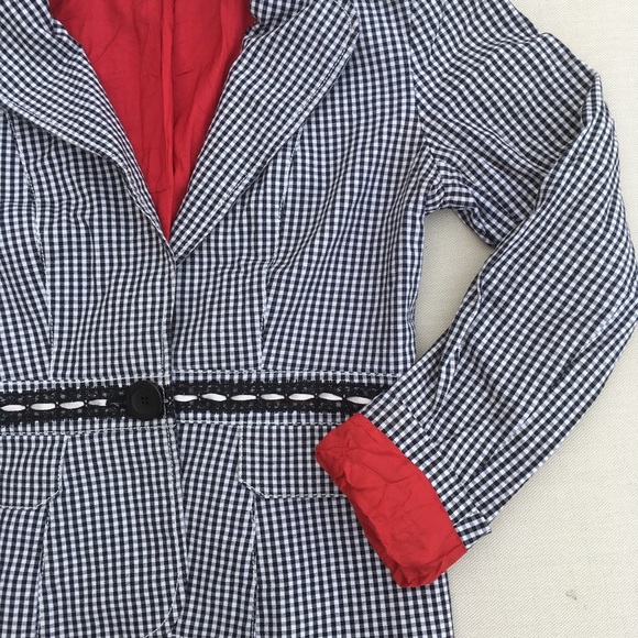 Black & White Checkered Jacket - Size Small - Picture 6 of 7